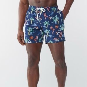 Chubbies Neon Lights Stretch 5.5" Lined Swim Trunks - Men's